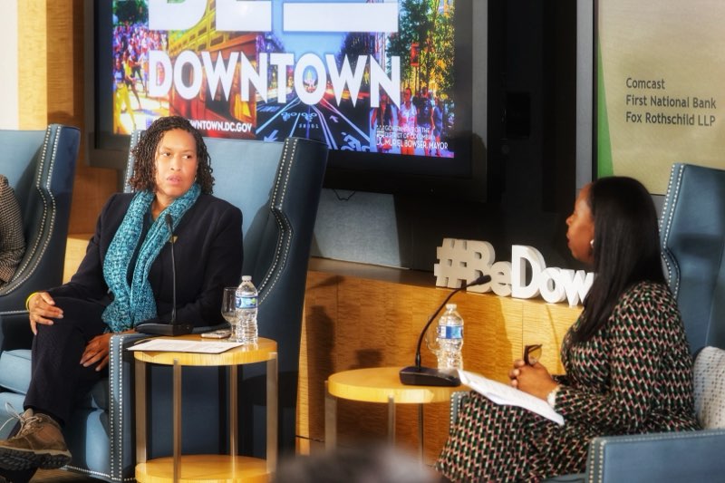 Mayor Bowser addresses regional business leaders through engaging conversation on important issues facing Washington DC